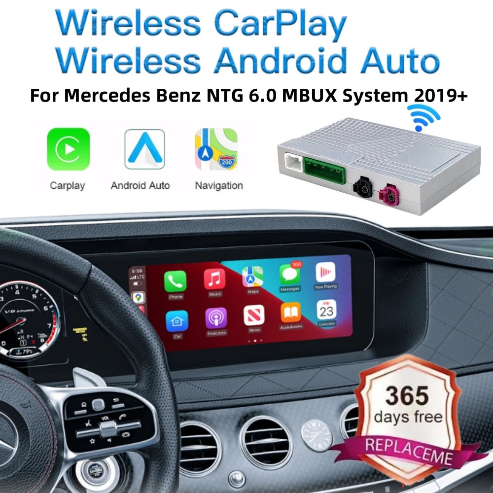 Wireless CarPlay Android Auto For Mercedes Benz 2019-2022 NTG6.0 MBUX System Bluetooth GPS | AUTOKITSHOP