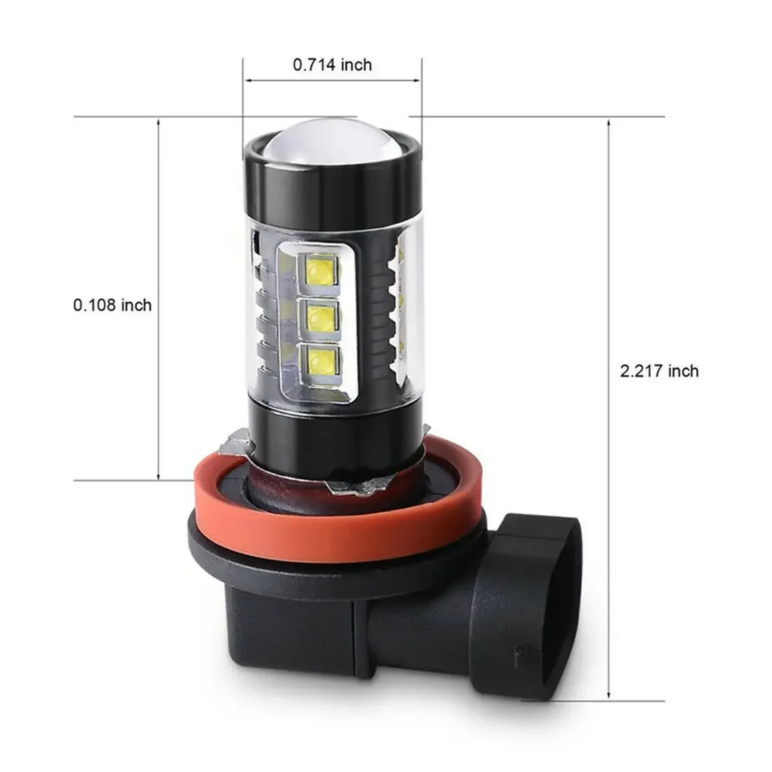H11 LED Car Fog Lights Bulbs DRL 9005 H8 H9 H16 6000K White Motorcycle Headlight High Low