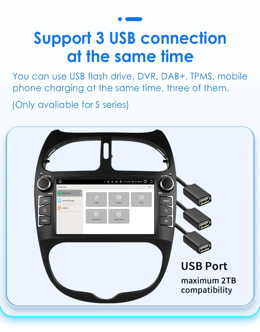 2Din Carplay Android Auto Car radio For PEUGEOT 206 206CC 206SW 2000-2008 Multimedia GPS 2