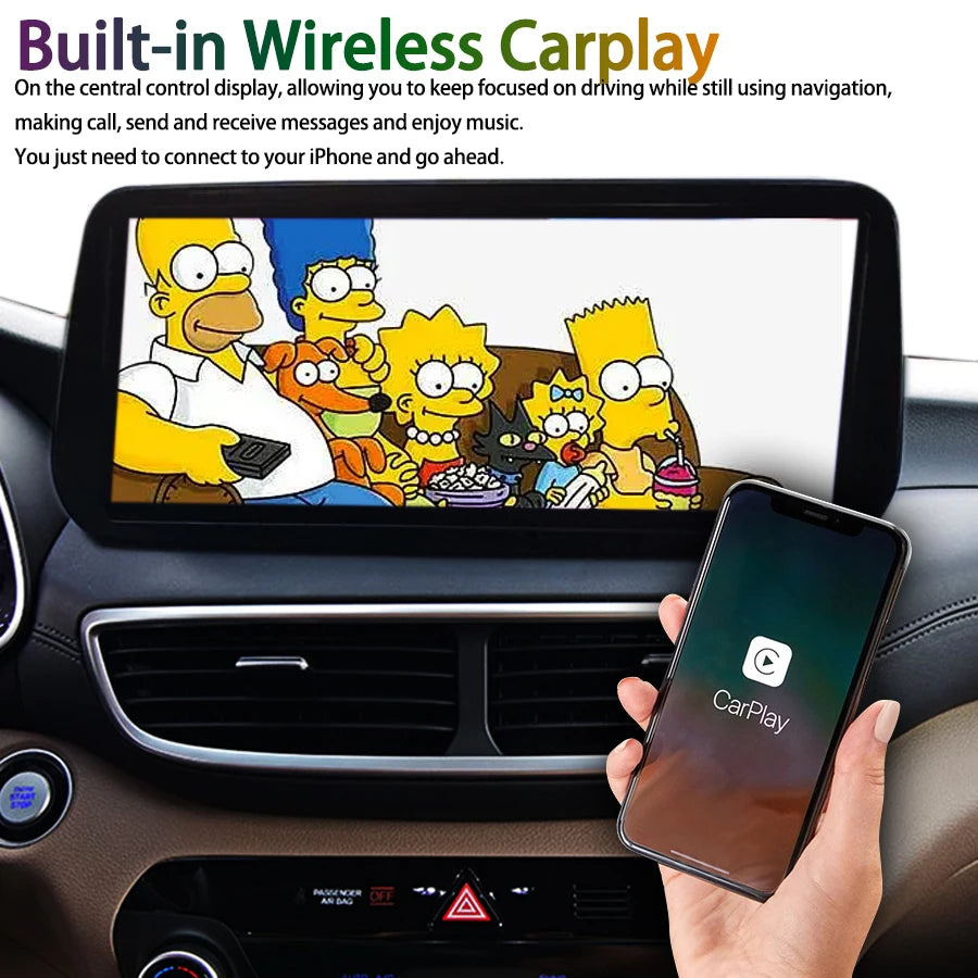 1920*720 QLED Android For Hyundai Tucson 2019 2020 2021 2022 Screen Multimedia Video Playe