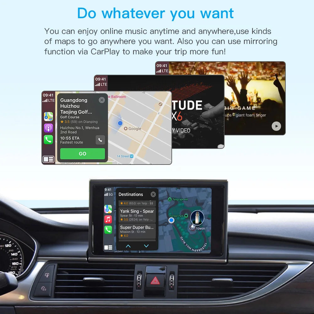 Wireless Carplay Android Auto for Audi A6 S6 A7 C7 RMC with Interface Mirror Link AirPlay  | AUTOKITSHOP