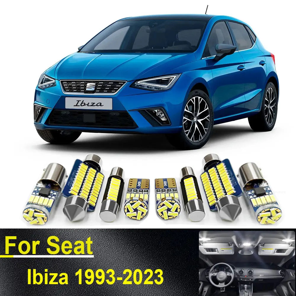 LED Interior Light Kit for Seat Ibiza 6P 6J 6L 6F MK5 MK4 1993-2023 - Canbus Dome Map Door Trunk Bulbs | AUTOKITSHOP