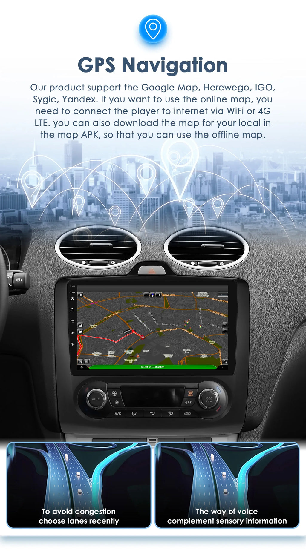 Android 13 Autoradio For Ford Focus EXI AT 2004-2011 multimedia Video player 2din car inte
