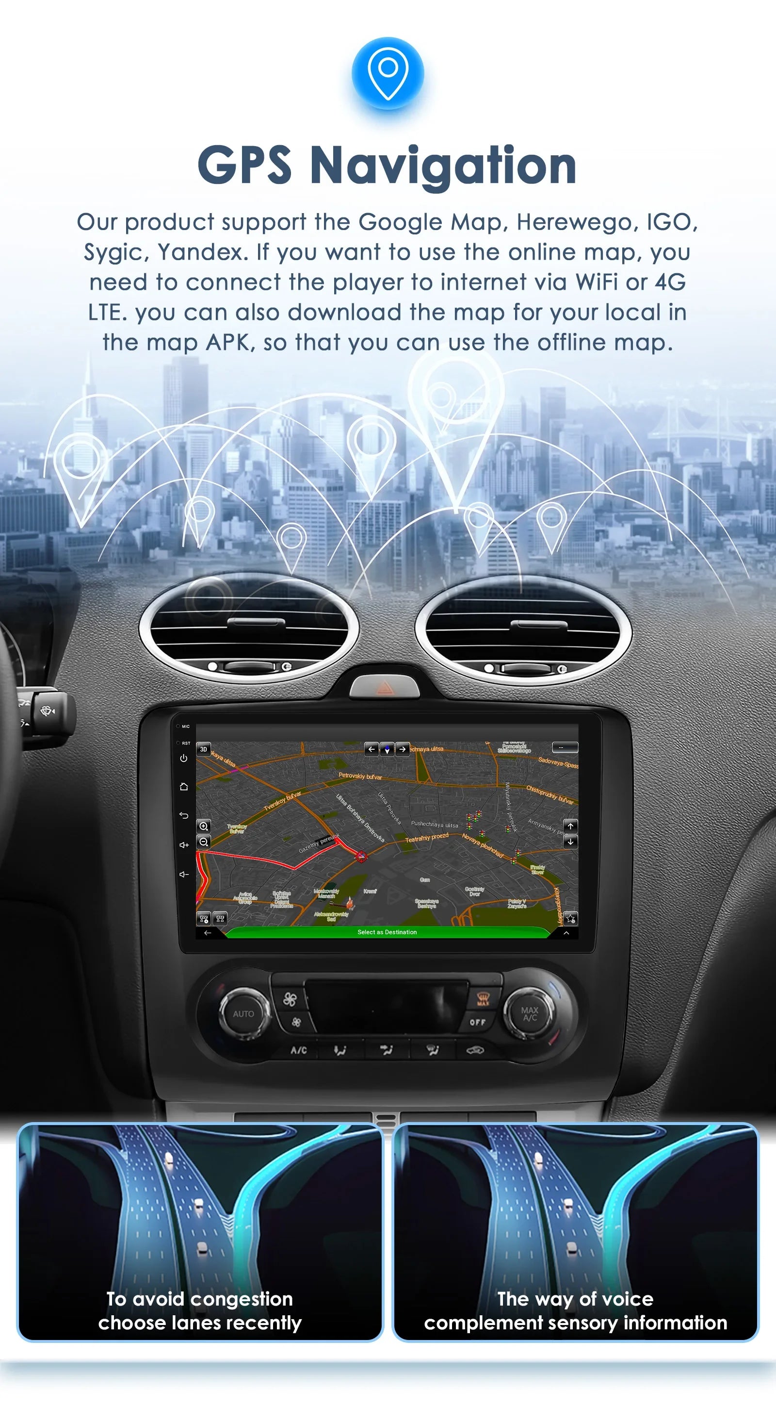 Android 13 Autoradio For Ford Focus EXI AT 2004-2011 multimedia Video player 2din car inte