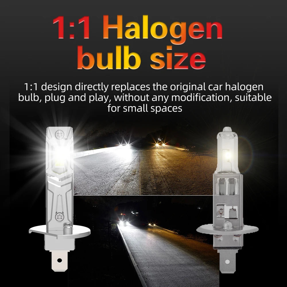 H1 Led Headlight Canbus Bulb Car Light High Power Auto Fog Diode Moto Driving Running Lamp