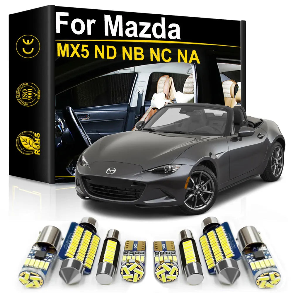 LED Interior Light Kit for Mazda MX5 MX 5 ND NB NC NA Miata MK 1 2 3 - Canbus Error-Free Bulbs | AUTOKITSHOP