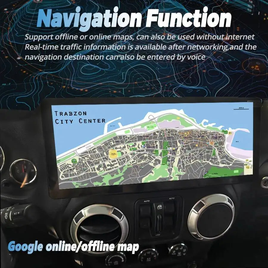 12.3" Android Screen Autoradio For Jeep Wrangler 2011-2017 Stereo Car GPS 4G WiFi CarPlay