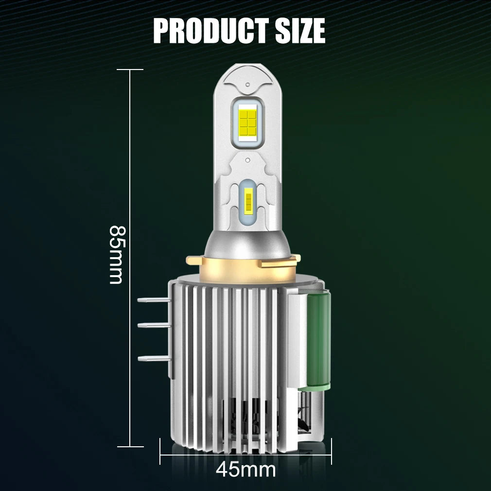 40000LM Canbus H15 LED Bulb 3570 CSP Car Headlight High Beam DRL Day Driving Running Light