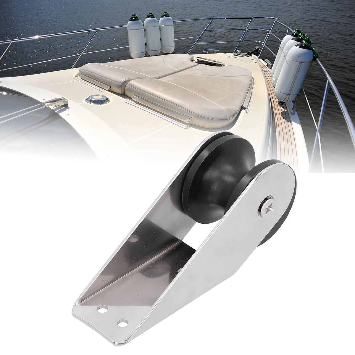 Boat Bow Anchor Roller 316 Stainless Steel Waterproof Wear‑Resistant for Yacht Fishing Boat Acce - Automotive LED Light