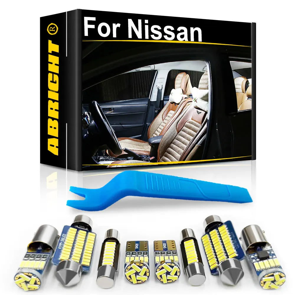 LED Interior Light Kit for Nissan X Trail T32 T31 T30 X-Trail Qashqai J10 J11 Pathfinder R51 52 Patrol Y61 62 Kicks J...