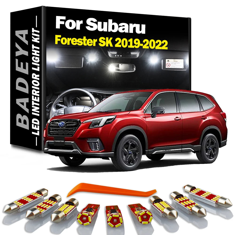 BADEYA 10Pcs Signal Lamp For Subaru Forester SK 2019 2020 2021 2022 LED Interior Door Sun