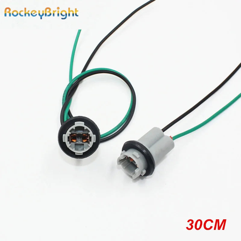 Rockeybright Car OEM 30CM T10 LED Bulb Connector W5W 168 194 Car Lamp Cable Auto Bulb Wire