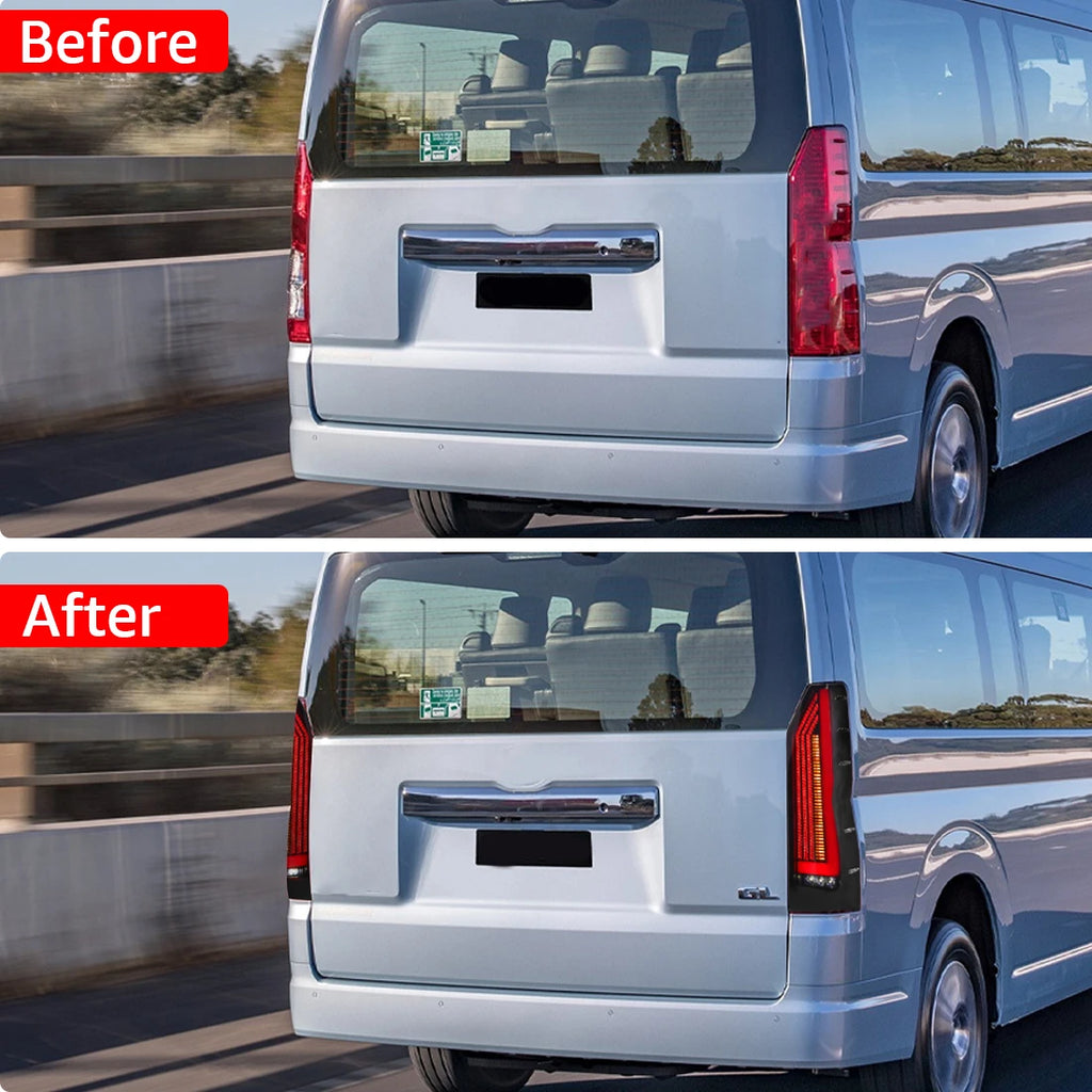 Pair of Tail Lamps For Toyota Hiace 2019 2020 2021 2022 2023 2024 Running Brake Turn Signa | AUTOKITSHOP