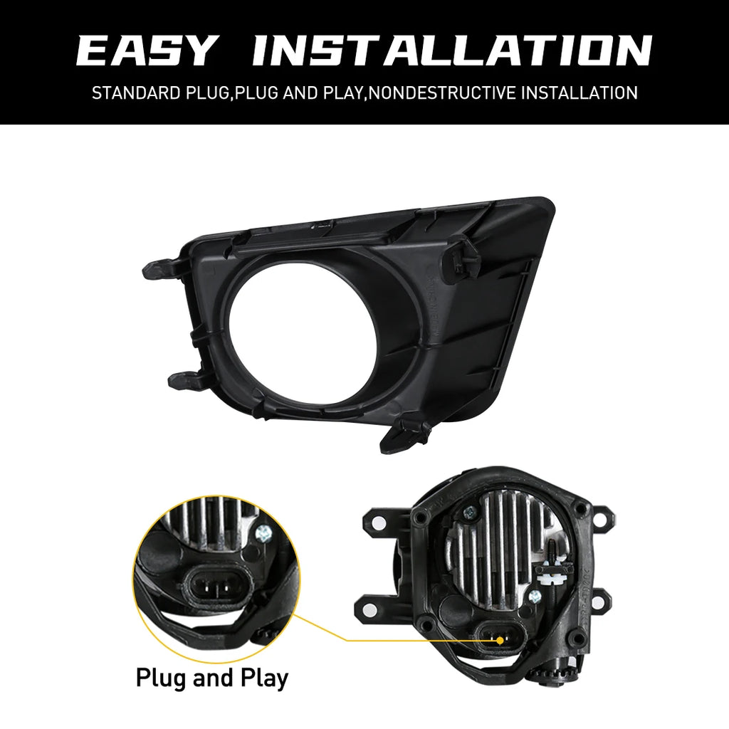 LED Fog Lights For Toyota Tacoma 2012 2013 2014 2015 DRL Daytime Running Lights Angel Eyes | AUTOKITSHOP