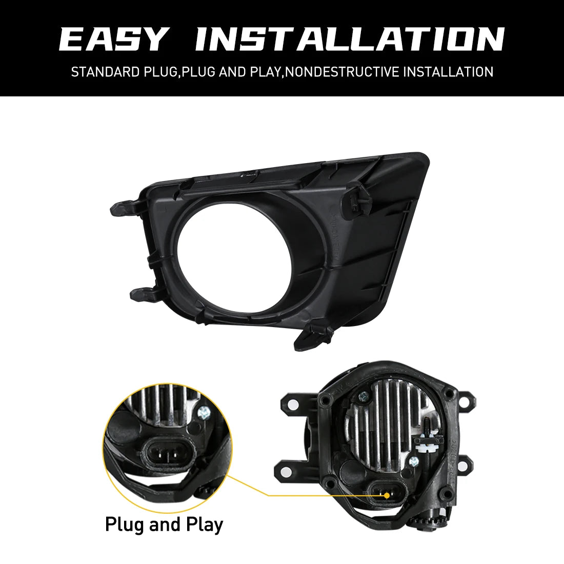 LED Fog Lights For Toyota Tacoma 2012 2013 2014 2015 DRL Daytime Running Lights Angel Eyes | AUTOKITSHOP
