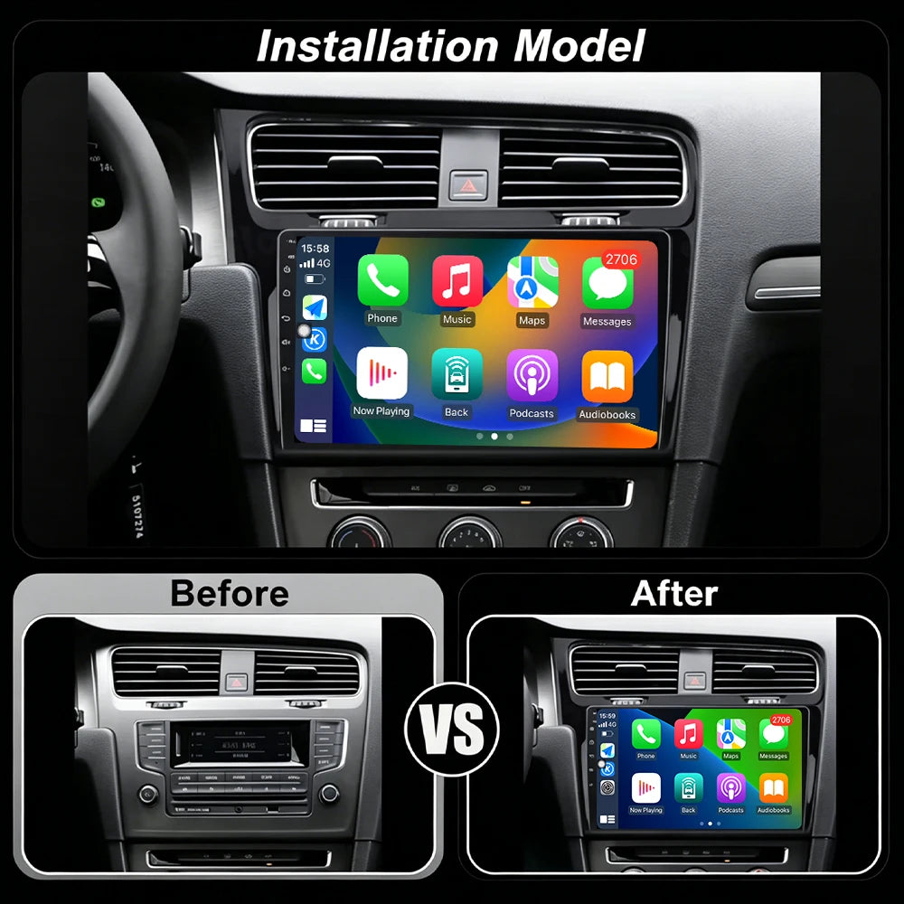 9" Android 16 Car Radio Stereo For Volkswagen Golf 7 MK7 2012-2020 with GPS Navigation Mul
