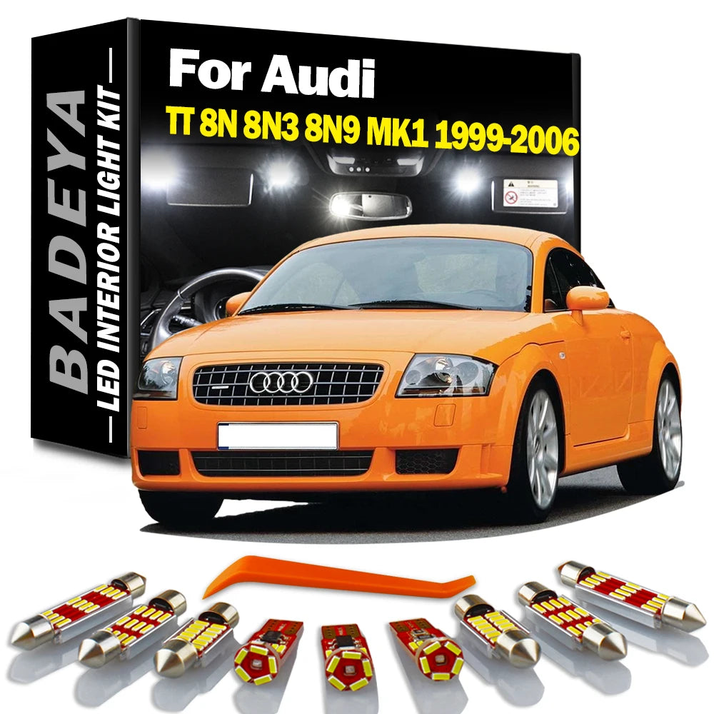 10-Piece LED Interior Light Kit for Audi TT TTS 8N 8N3 8N9 MK1 - Canbus Error-Free Bulbs | AUTOKITSHOP