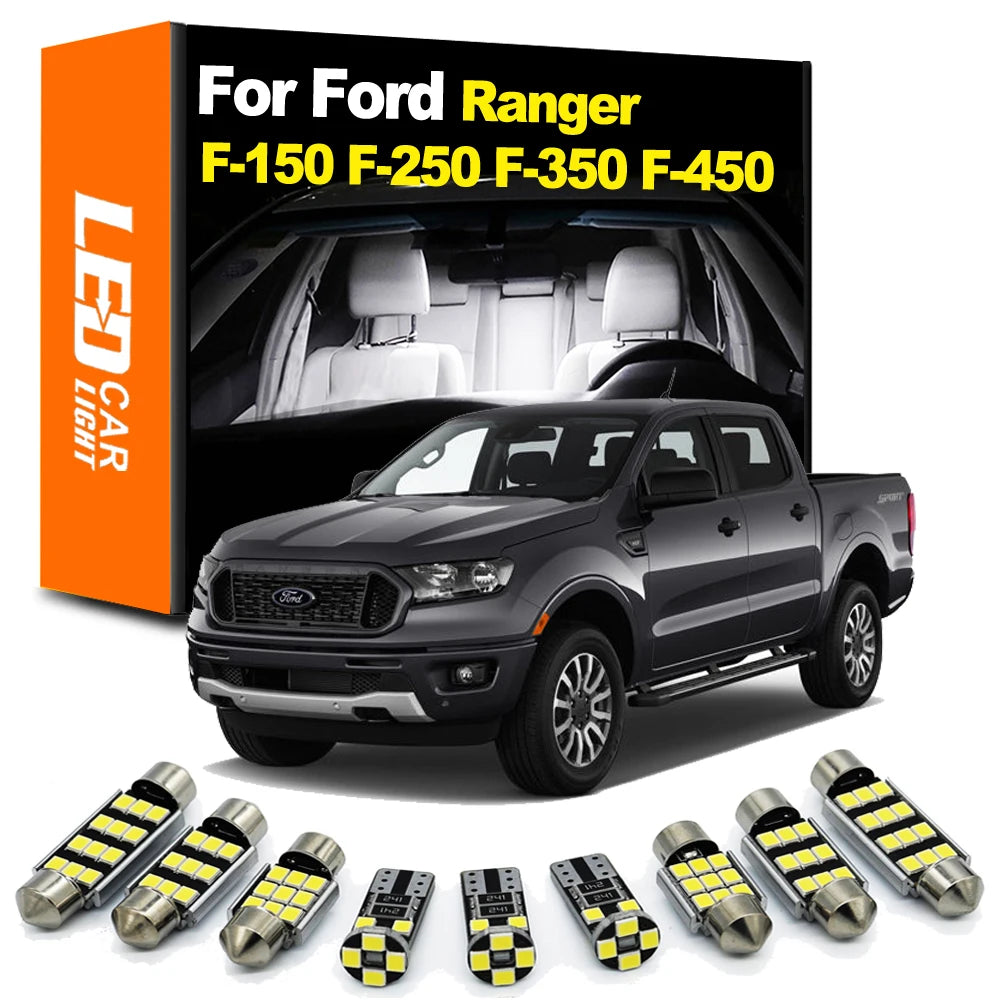 LED Interior Light Kit for Ford Ranger F-150 F-250 F-350 F-450 F150 F250 F350 F450 1986-2017 - Canbus Dome Map Door T...