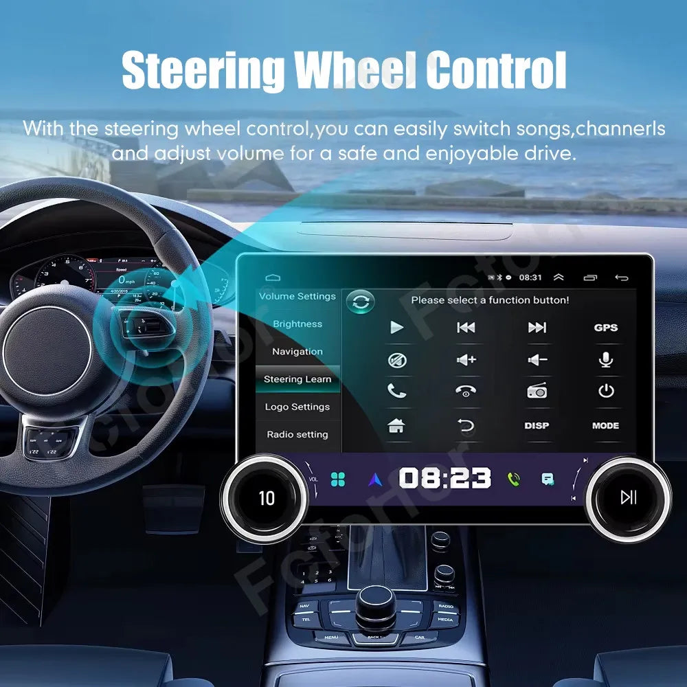High-End Car Media Head Unit 11.5 Inch HD Touch Screen Android 15 GPS Wireless CarPlay For