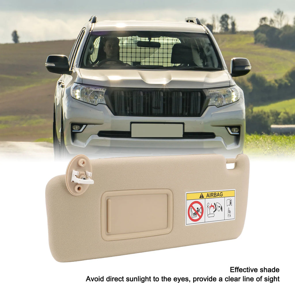 Car Front Sun Visor Beige Sun Visor Replacement for Land Cruiser Prado 2010‑2023 Left Hand Drive - Automotive LED Light