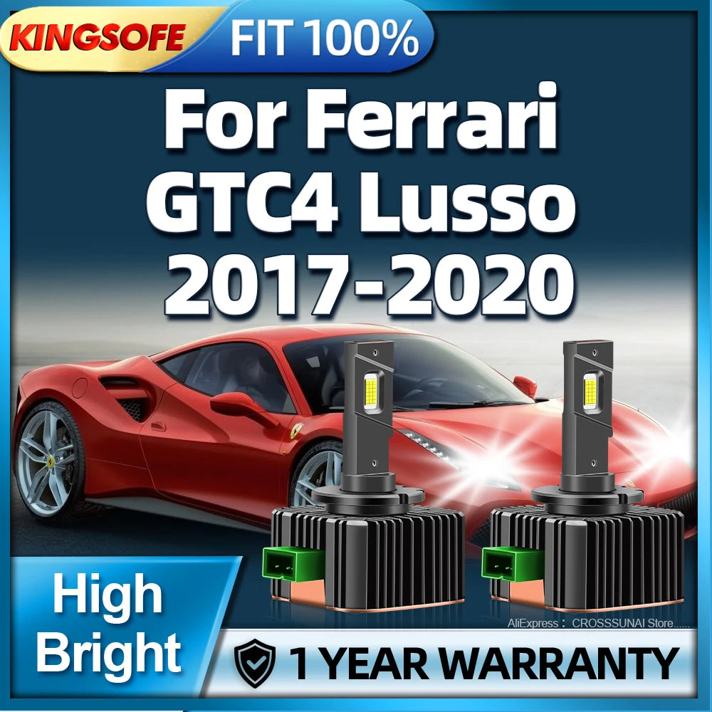 LED Headlights 30000LM D3S 6000K CSP Chips Car Bulbs with Fan Cooling Long Life For Ferrar