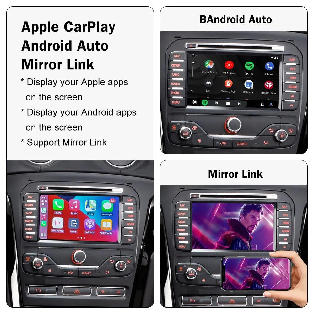 Wireless Carplay Android Auto For Ford Sync2 Explorer Focus Escape Fiesta C-max Edge Musta | AUTOKITSHOP