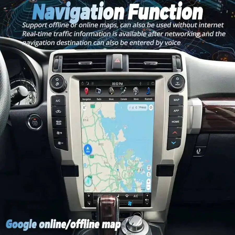 Stereo Navigation Head Unit For Toyota 4RUNNER 2010-2020 GPS Carplay 15.6 inch Android Scr | AUTOKITSHOP