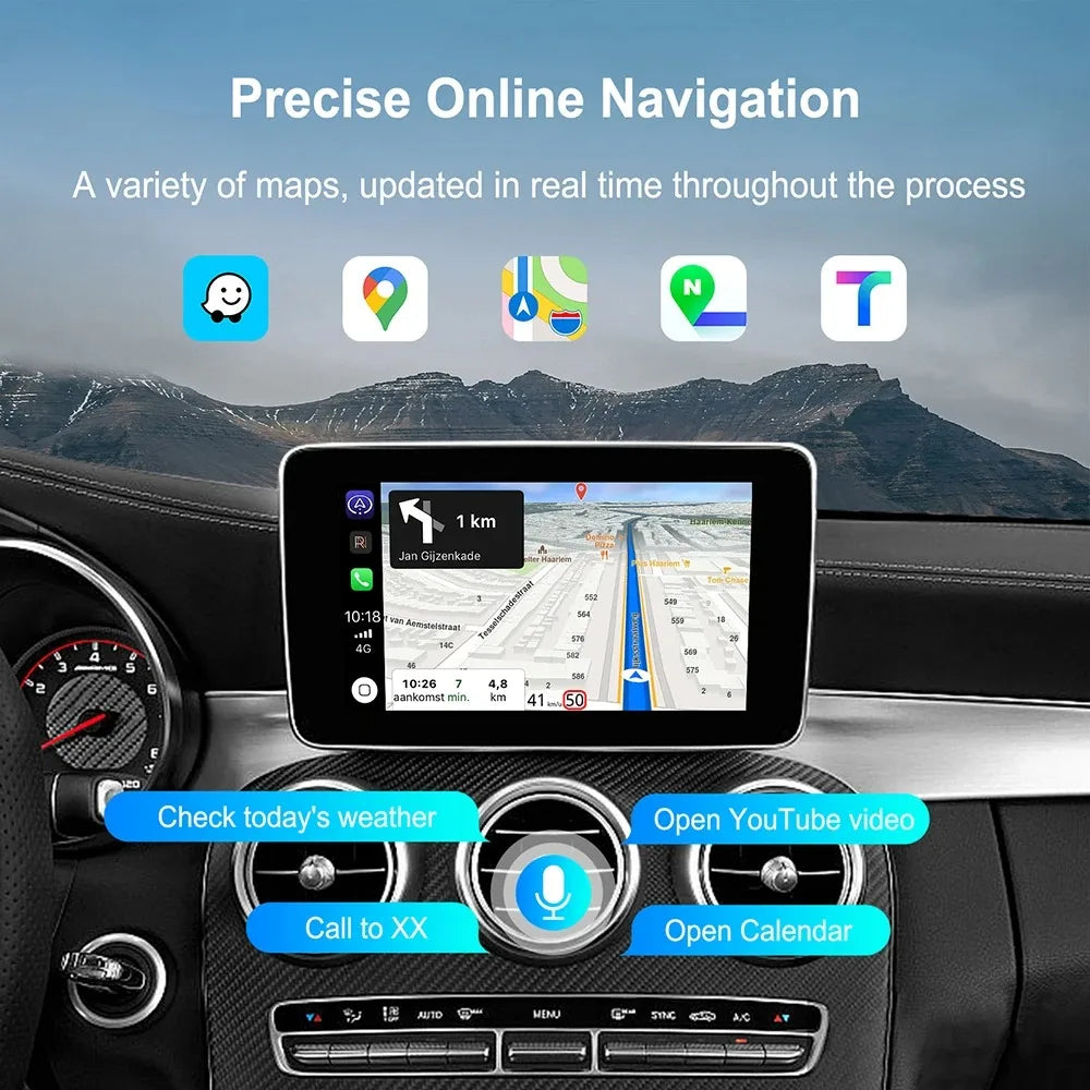 2026 NEW Wireless CarPlay Android Auto module for Mercedes Benz A B C E Class GLA CLA CLE