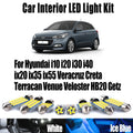 LED Interior Light Kit for Hyundai i10 i20 i30 i40 ix20 ix35 ix55 Veracruz Creta Terracan Venue Veloster HB20 Getz - ...