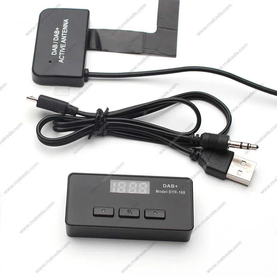 DAB+ Europe Digital Radio GPS Stereo Receiver Support AUX Output FM Transmit Universal DAB | AUTOKITSHOP