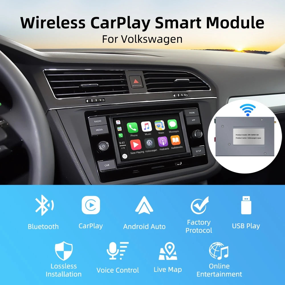 ANYFAR Wireless Carplay Android Auto For Volkswagen Golf 7 With MIBI System Multimedia Acc | AUTOKITSHOP