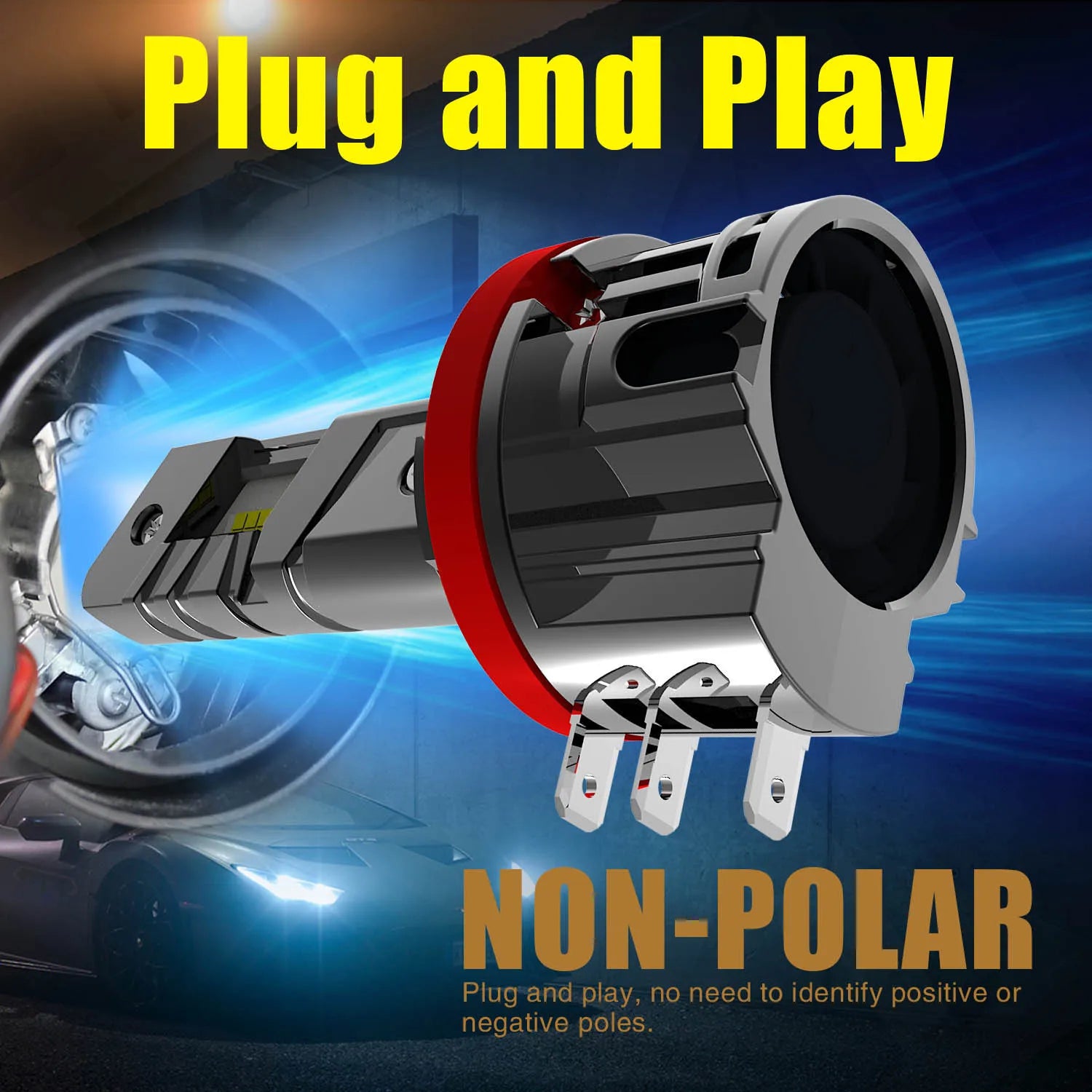H15 PGJ23t-1 LED Car Headlight Bulbs 12V Powerful Driving Daytime Running Light Turbo Diod