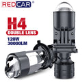120W 30000LM Auto Lamp Mini Lens LED H4 9003 HIB2 Bulbs Headlight Car Motorcycle Dual Proj
