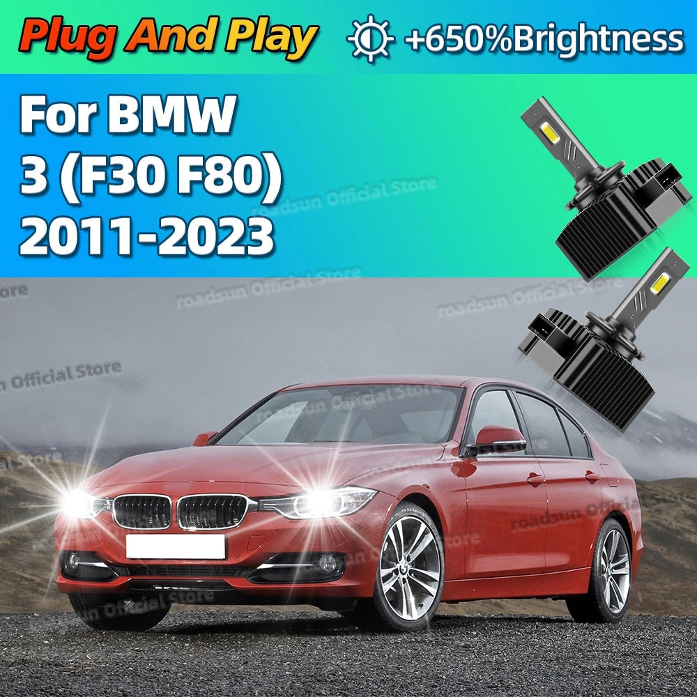 6000K LED Headlight HID D1S Replacement Canbus Upgrade Car Light For BMW 3 F30 F80 2011-20