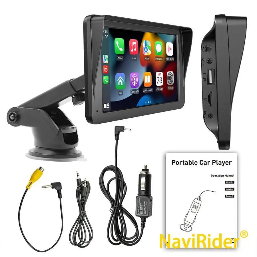 7inch Auto Wireless CarPlay Car Radio WiFi GPS FM HD Bluetooth Multimedia Touch Screen Uni