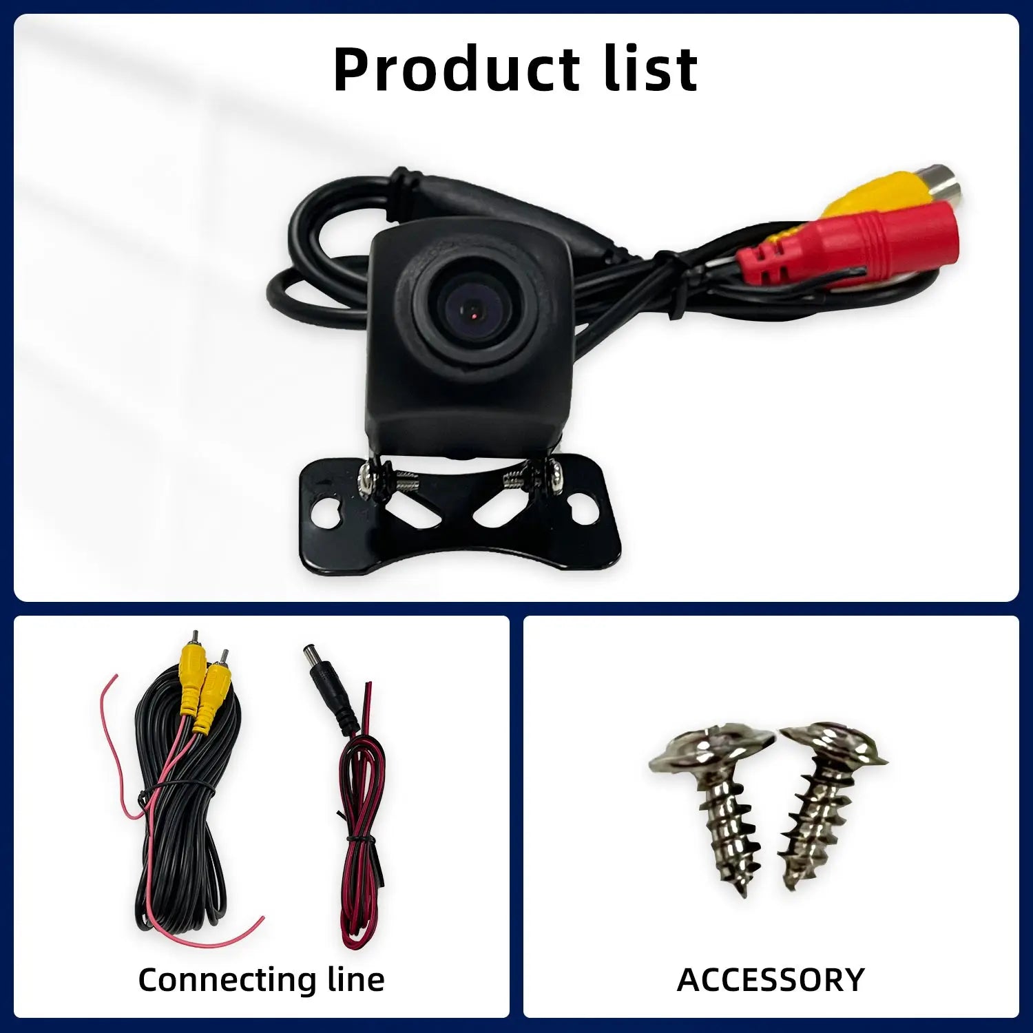 720P AHD Car Rear View Backup Camera,170° Wide Angle with Parking Guide Lines Starlight Ni
