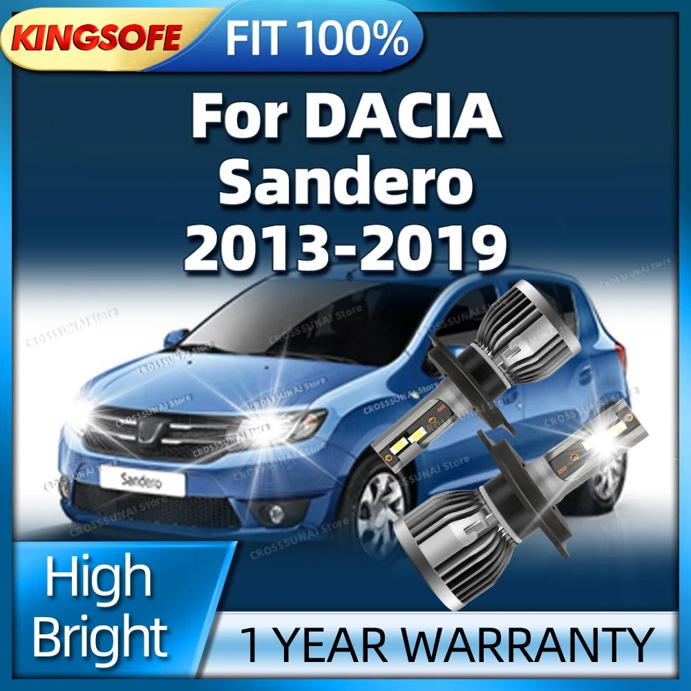 Upgraded LED Headlamp Bulbs Canbus Headlight For DACIA Sandero 2013-2019 2014 2015 2016 20