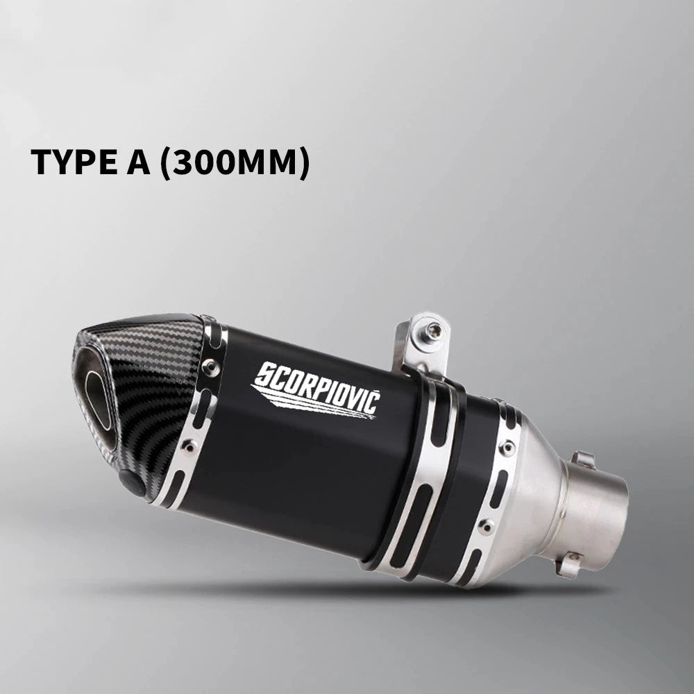 51mm Escape Moto Tube Motorcycle Exhaust Muffler - Automotive LED Light
