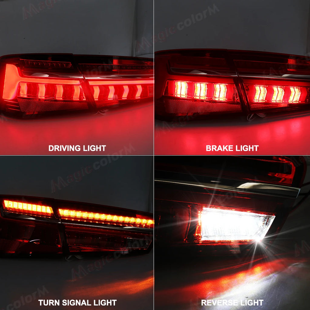 For Audi A6 C7 2012 2013 2014 2015 Tail Lamps Car LED Rear Driving Brake Parking Reverse T | AUTOKITSHOP