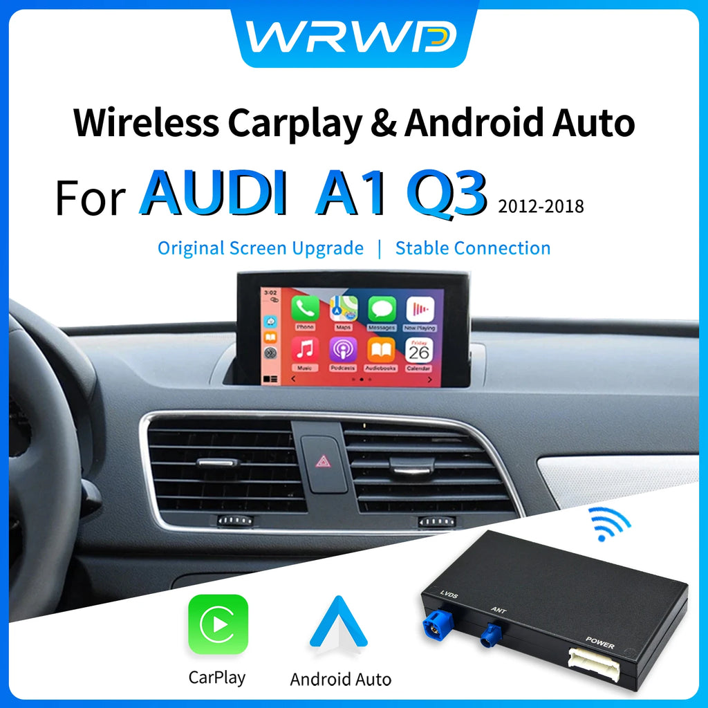 WRWD Wireless CarPlay Android Auto For Audi A1 Q3 2012-2018 2G/3G MMI HN+ RMC With AirPlay