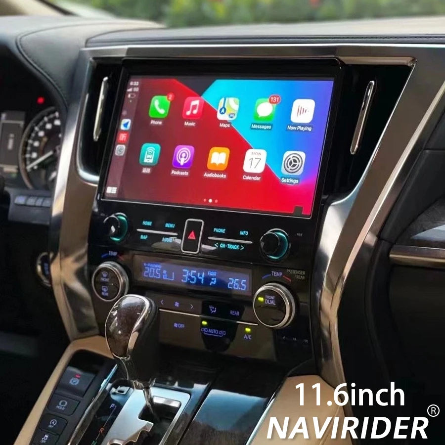 Multimedia Video Player Radio Carplay For Toyota Alphard 30 Vellfire 2015-2019 Car GPS Hea
