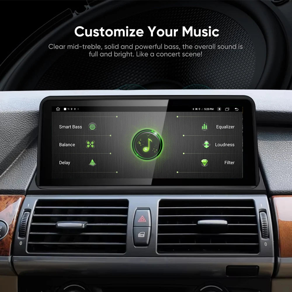10.25inch Wireless Carplay For BMW X5 X6 E70 E71 2007 -2013 CCC CIC System Car Multimedia