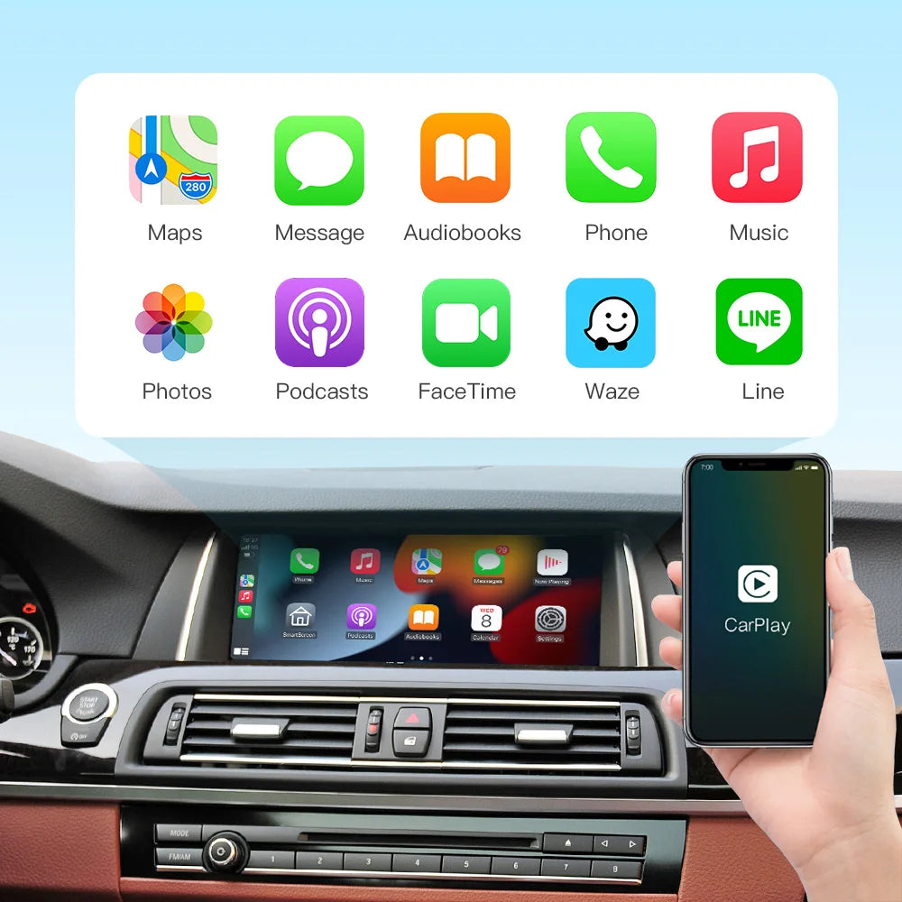 AUTOABC Wireless CarPlay Android Auto For BMW 5 Series F10 F11 2012-2017 CIC NBT Radio Mul | AUTOKITSHOP