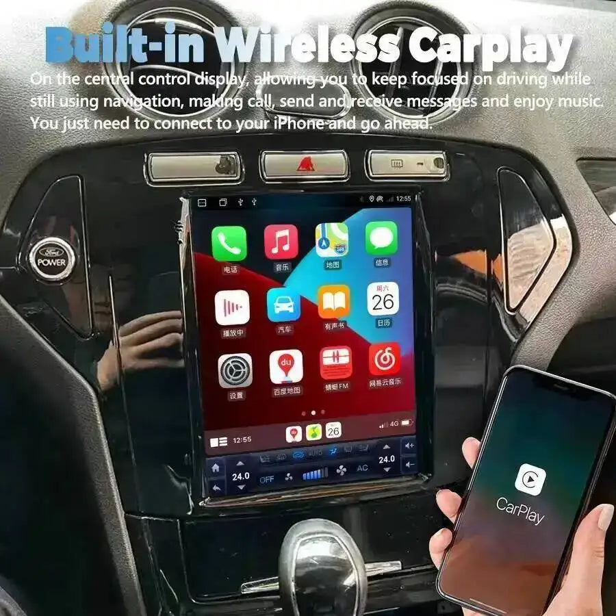 Android Multimedia Video Player Carplay Navigation 4G WiFi Car Radio 2din 9.7" For Ford Mo | AUTOKITSHOP