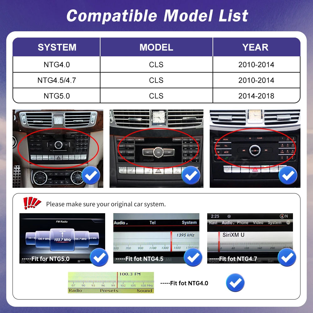 EU Android Auto Wireless CarPlay Linux Car Multimedia Touch Screen Radio for Mercedes Benz | AUTOKITSHOP