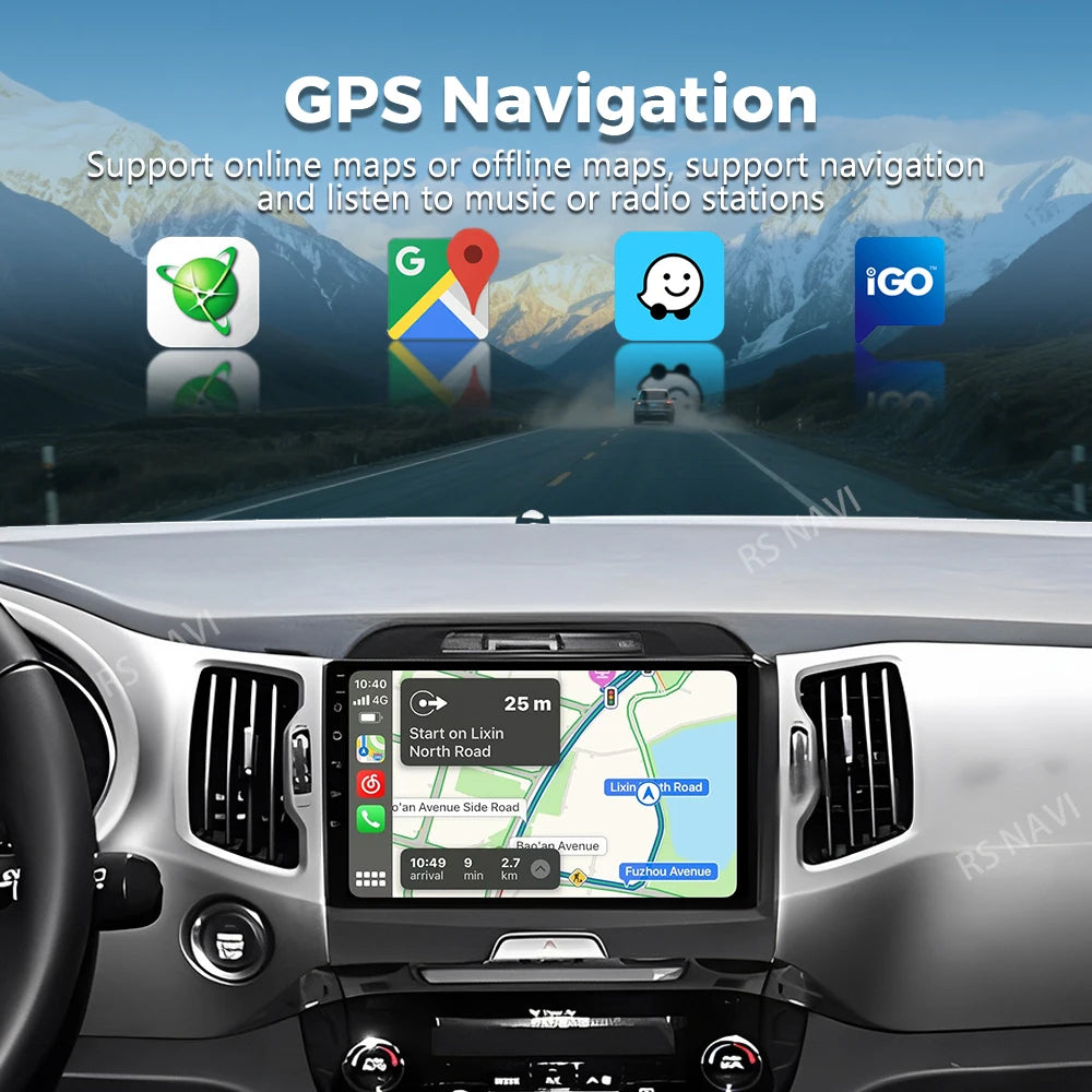 Plug and Play Android 16 For Kia Sportage 3 SL 2010 - 2016 2K QLED Android Car Radio Multi