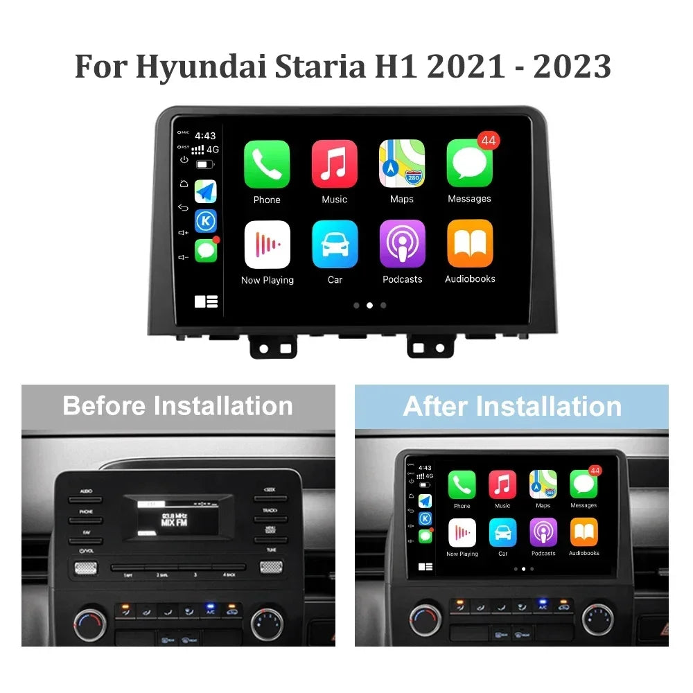 Android 14 For Hyundai Staria H1 2021 - 2023 Car Player Radio Multimedia Video GPS Navigat