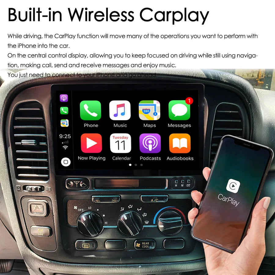 128GB Android 14 Radio For Toyota Land Cruiser 1999 LC100 CarPlay Navigation GPS Touch Scr