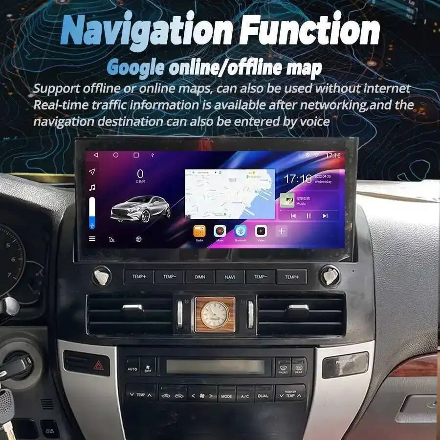 12.3" Screen Wireless Carplay For Toyota Prado 2003-2010 For Lexus Gx470 Android Car GPS N | AUTOKITSHOP