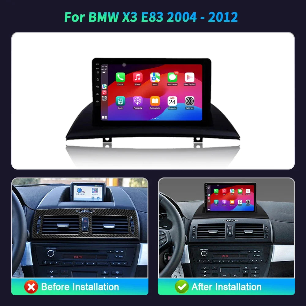 9 inch Car Radio For BMW X3 E83 2004-2012 Android 16 Multimedia BT Carplay Navigation Head